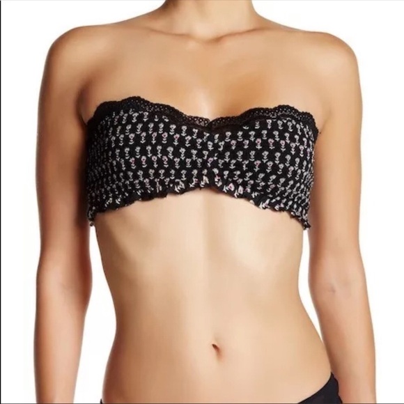 Free People Cabana Bandeau Bra Floral Smocked - Picture 1 of 4